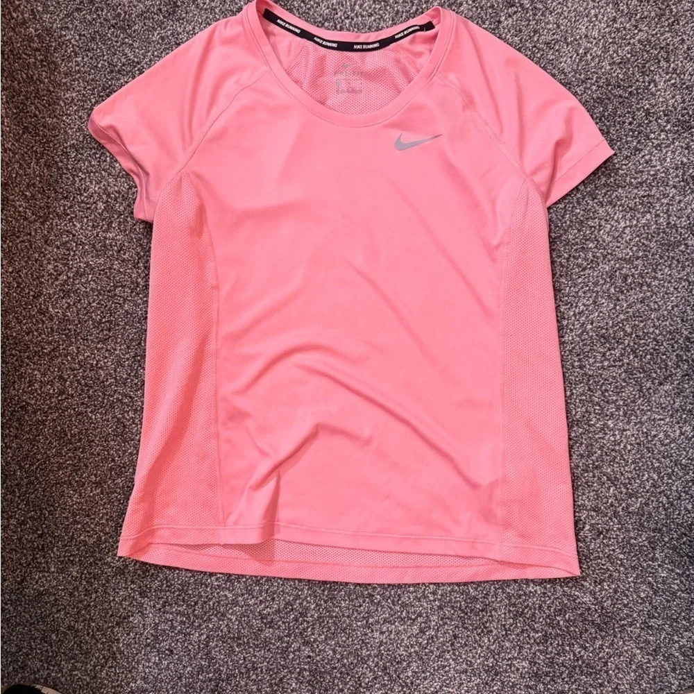 Nike Running Dri-Fit pink/orange t-shirt - women's size large